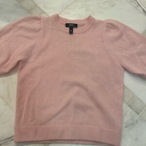 Aqua cashmere sweater top.puff sleeves